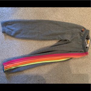 NWOT - Aviator Nation 5 Stripe Neon Sweatpants